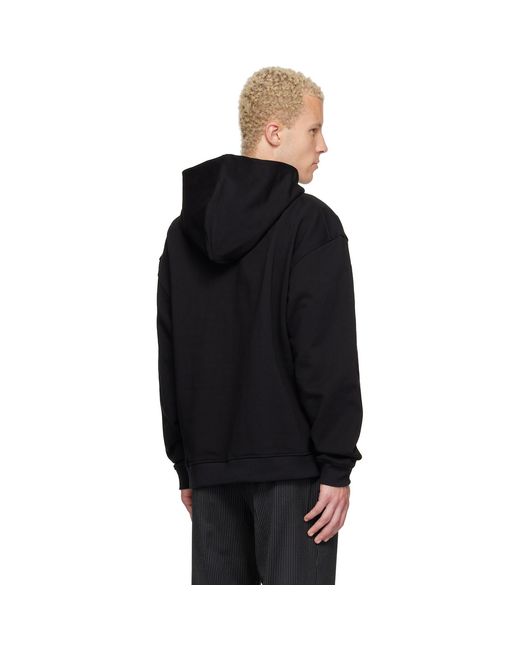 Ernest W. Baker Black Rose Print Hoodie for men