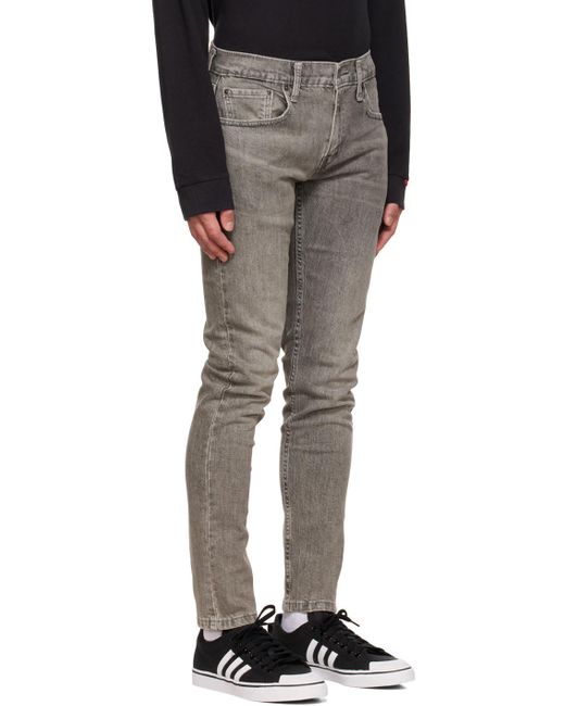 Levi's Black Gray 512 Slim Taper Jeans for men