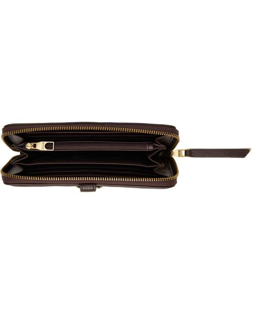 Versace Black Brown Couture1 Continental Wallet