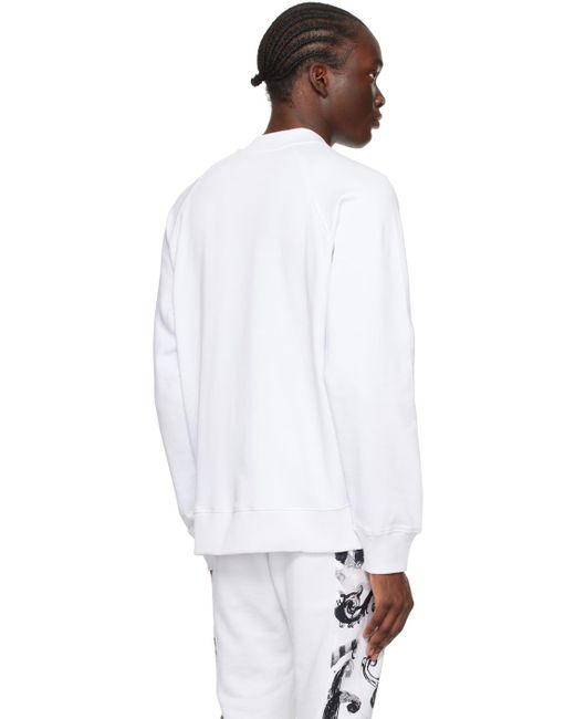 Versace Black White V-emblem Sweatshirt for men
