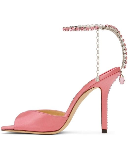 Jimmy Choo Pink Saeda 100 Heeled Sandals