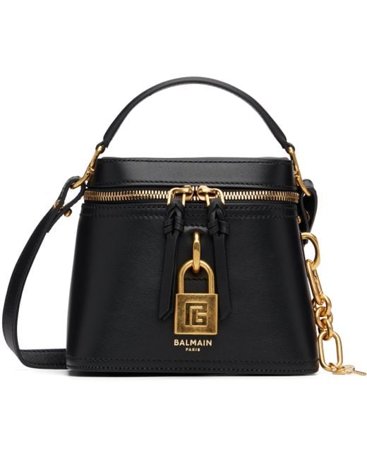 Balmain Black Pulse Vanity Bag