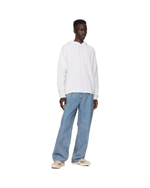Wooyoungmi Black Off-white Drawstring Hoodie for men