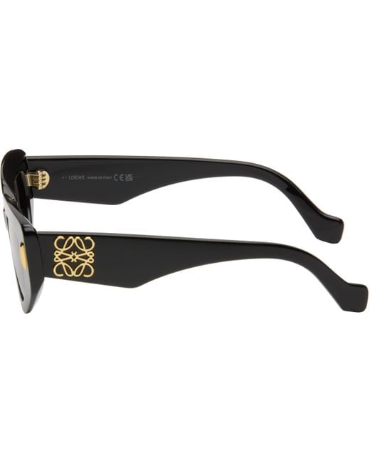 Loewe Black Small Butterfly Screen Sunglasses for men