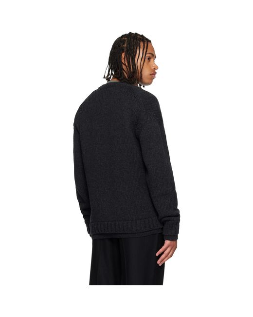 Our Legacy Black False V-Neck Sweater for men