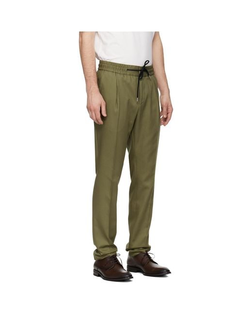 HUGO Green Khaki Slim-Fit Trousers for men