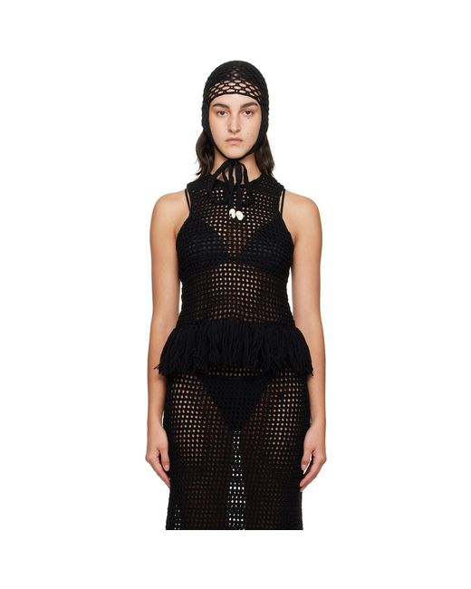 Niccolò Pasqualetti Black Grata Camisole
