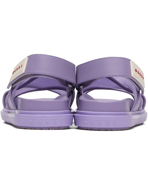 Marni Purple Fussbett Sandals