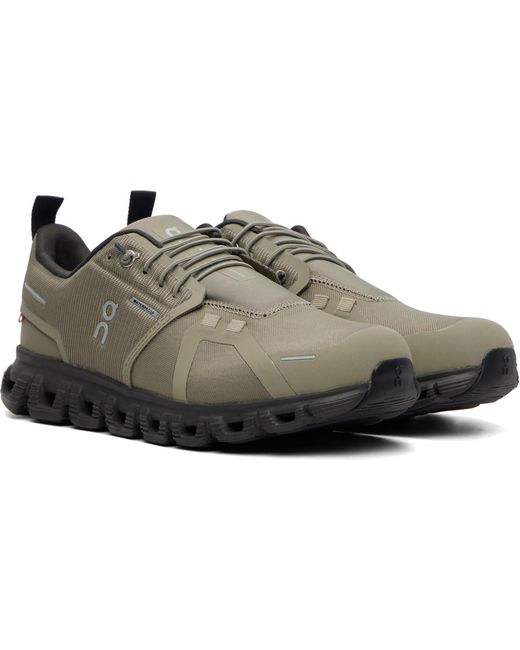 On Shoes Brown Khaki Cloud 6 Wp Sneakers for men
