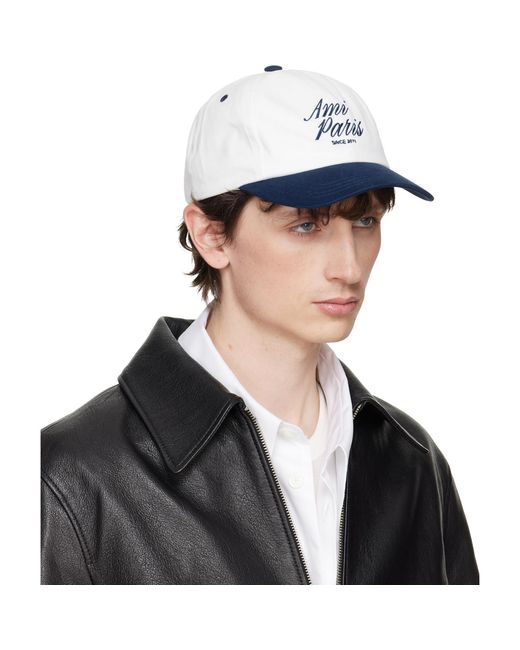 AMI Black Bicolor Cotton '' Cap for men