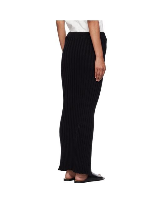 Baserange Black Macau Midi Skirt