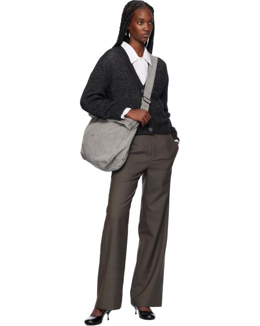 Pantalon Gris À Fermoir À Bouton Our Legacy en coloris Black