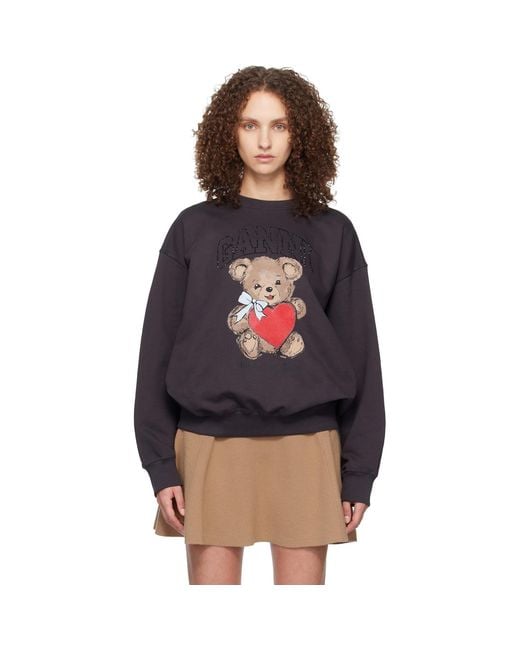 Ganni Multicolor Bear Sweatshirt