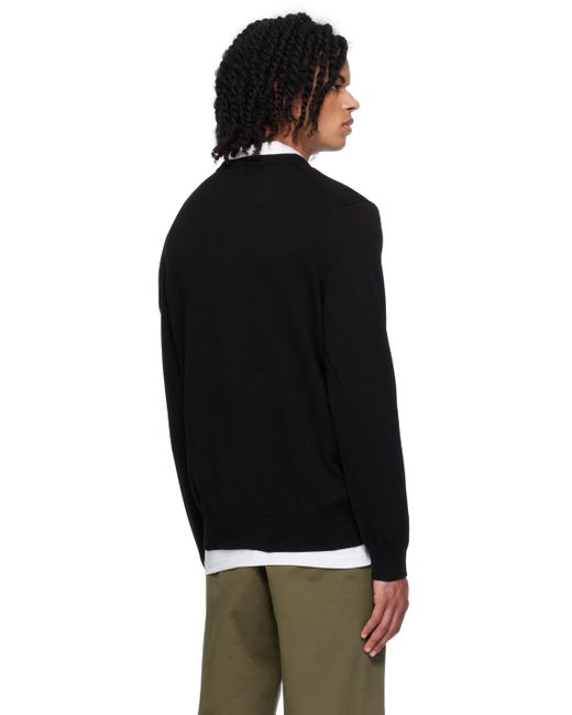 Lacoste Black V-neck Sweater for men