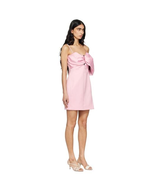 Marc Jacobs Pink Satin 'Pop J Marc' Bow Minidress