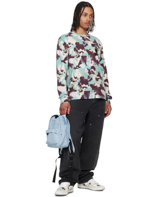 A Bathing Ape Baby Milo Denim Mini Backpack in Blue for Men