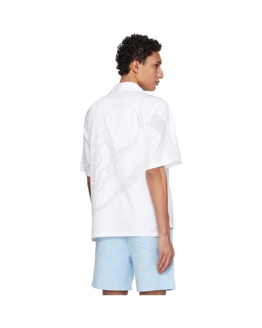 Casablanca White 'The Art Of The Serve' Fil Coupé Shirt for men