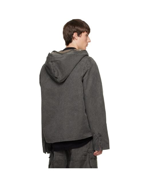 Rick Owens Gray Tower Zipfront Jacket for men