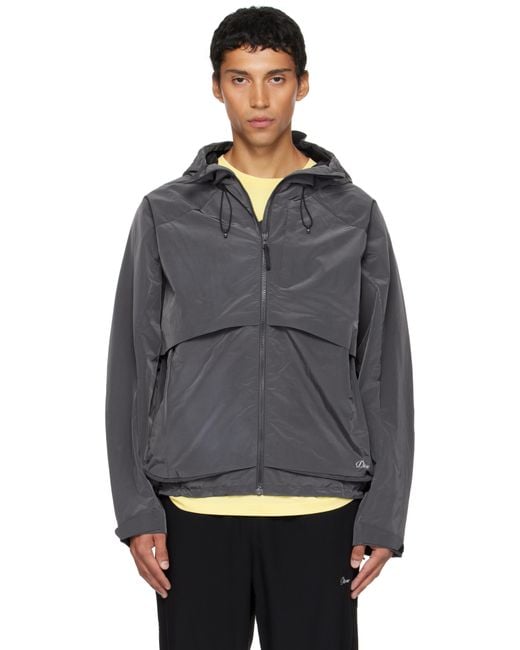 Dime Gray Taffeta Windbreaker Jacket for men