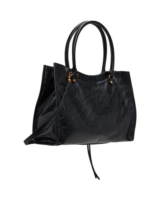 Balenciaga Black 'Le City' Arena Lamb S Tote