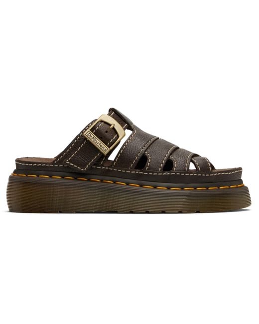 Dr. Martens Black Maxxy Slide Sandals