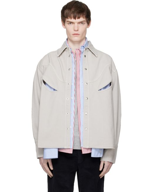 Commission White Rider Denim Overshirt for men