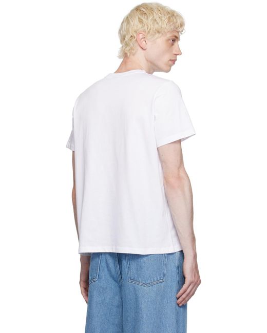 Ganni Multicolor White Printed T-shirt for men