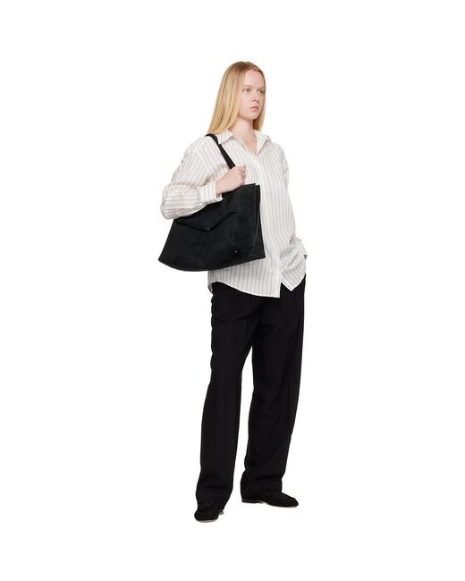 Totême Black Suede Lounge Tote