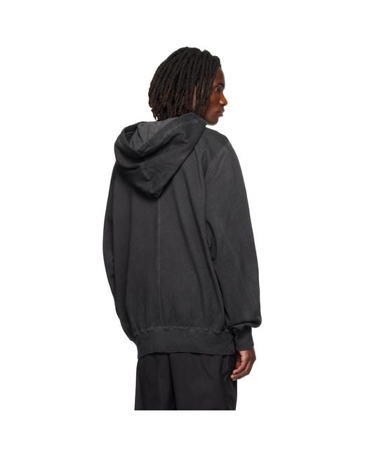Rick Owens Black Tower Oversized Hoodie for men