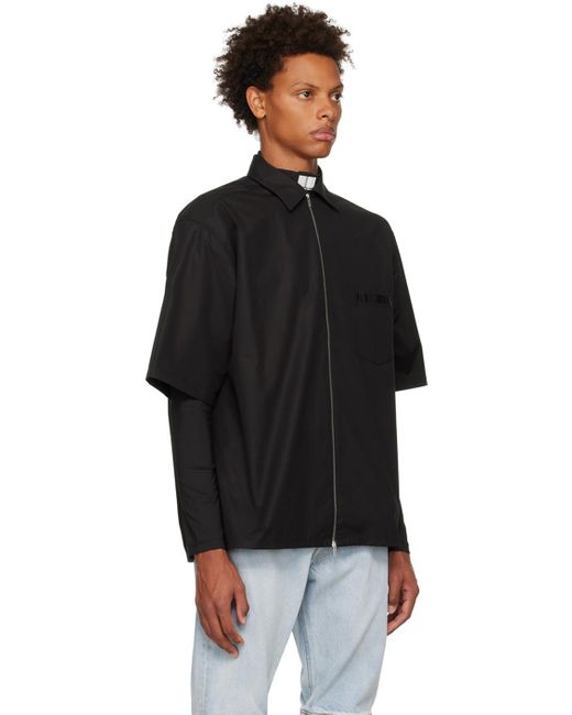 VTMNTS Black Zip Shirt for men