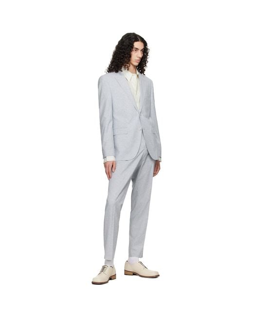 Boss Black Two-Piece Regular-Fit Stretch Bouclé Suit for men