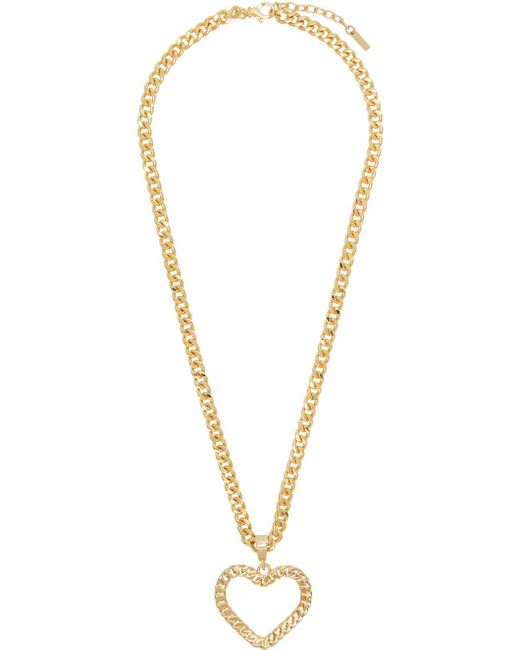 Moschino Multicolor Gold Love & Peace Necklace