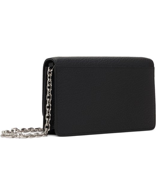 メンズ Maison Margiela ブラック Four Stitches チェーンウォレット Black