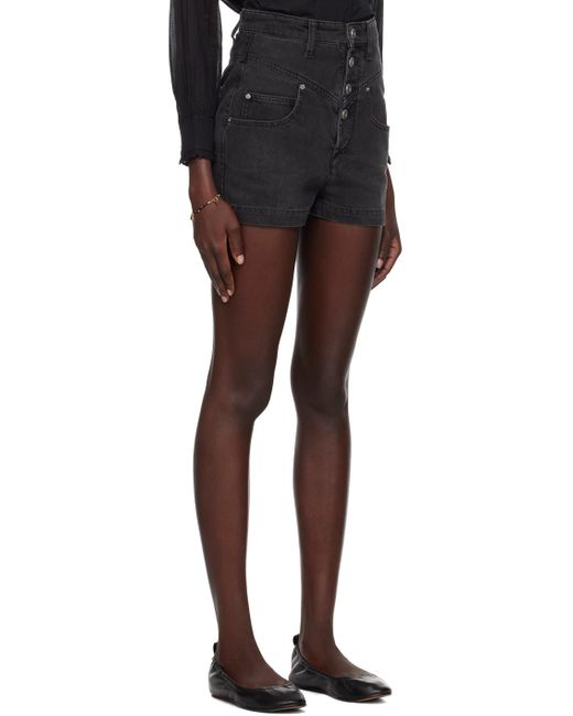 Isabel Marant Black Jovany Denim Shorts