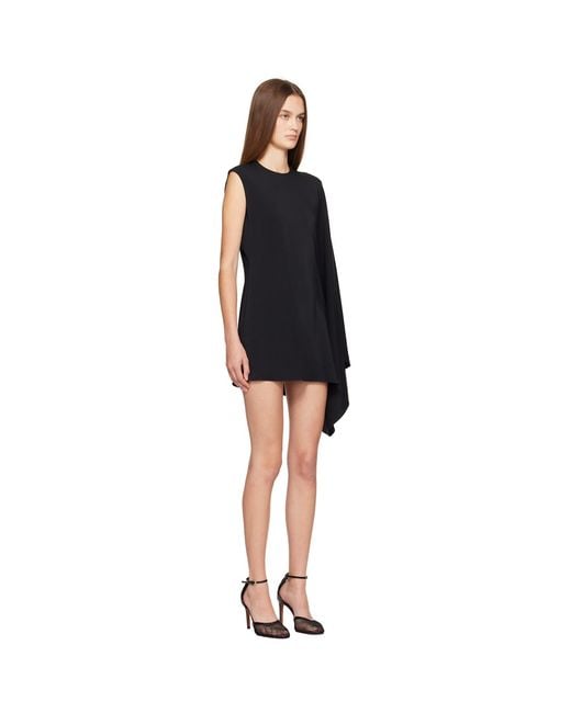 Alaïa Black Asymmetric Kaftan Minidress