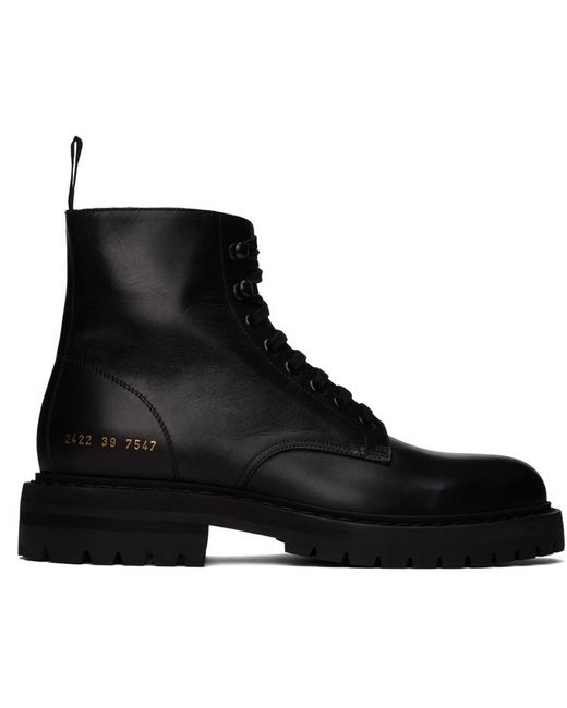 Common Projects Black Combat Boots for men