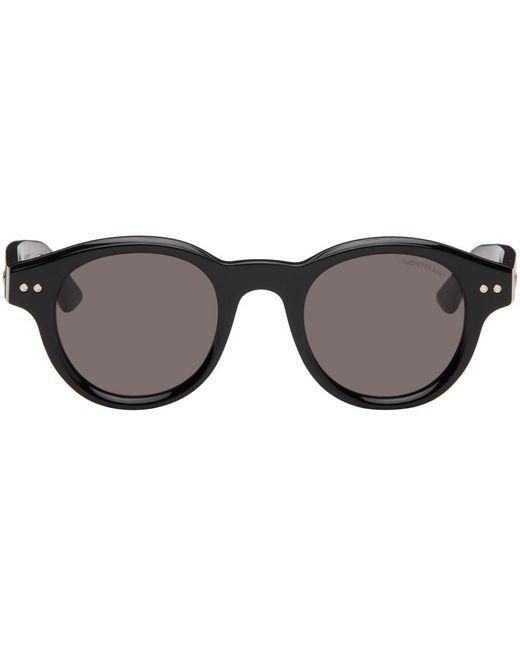 Montblanc Black Round Sunglasses for men