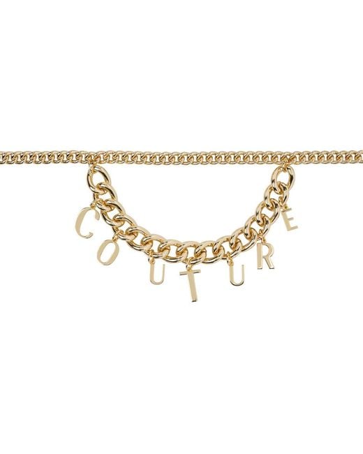 Versace Black Gold Charms Chain Belt