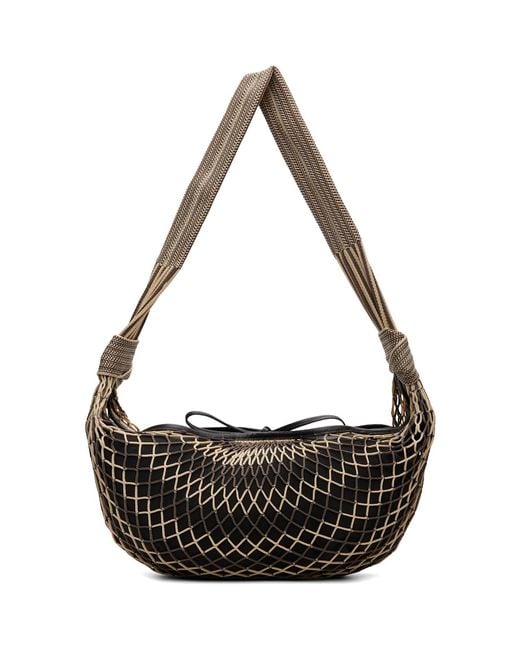 Lemaire Black Croissant Filt Bag for men