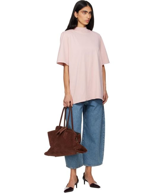 The Attico Brown Tan 'La Passeggiata' Medium Top Handle Bag