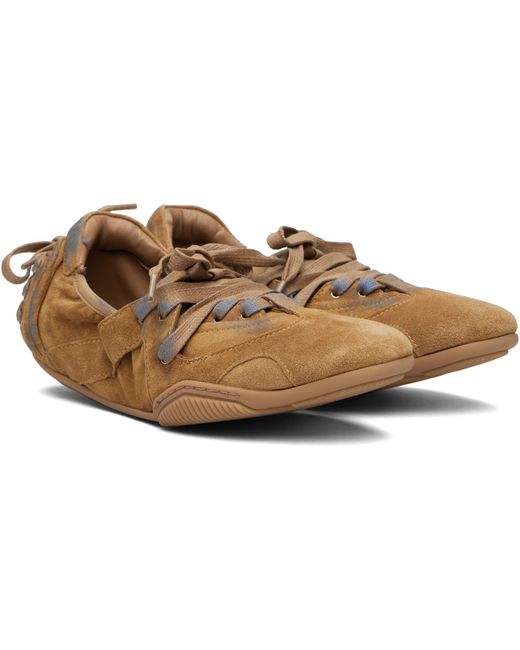 Acne Black Lace-Up Suede Sneakers
