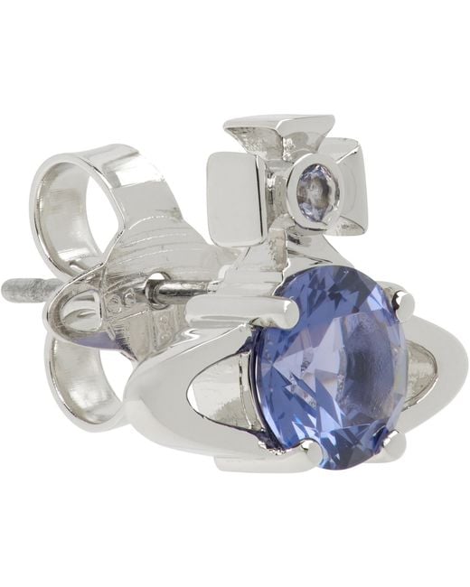 Vivienne Westwood Blue Reina Stud Single Earring for men