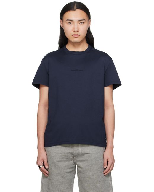 T-shirt bleu marine à col ras du cou Maison Margiela pour homme en coloris Blue