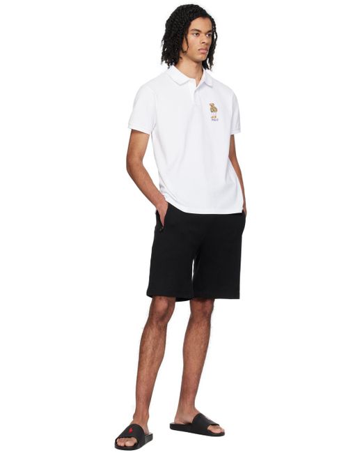 Polo Ralph Lauren White Beach Club Bear Polo for men