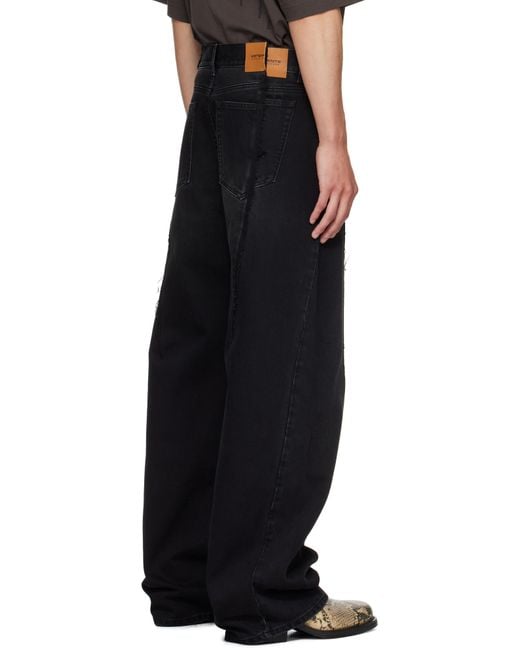Vetements Black Cut Reconstructed Jeans for men
