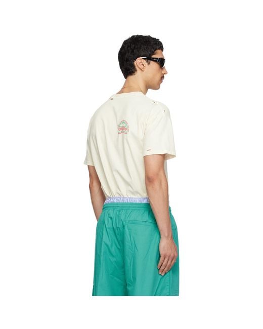 Willy Chavarria Green Off- 'Chorizo' Easy T-Shirt for men