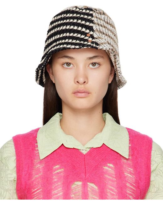 ANDERSSON BELL Multicolor Contrast Knit Bucket Hat