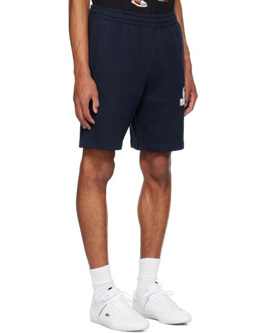Lacoste Blue Navy Relaxed-fit Shorts for men