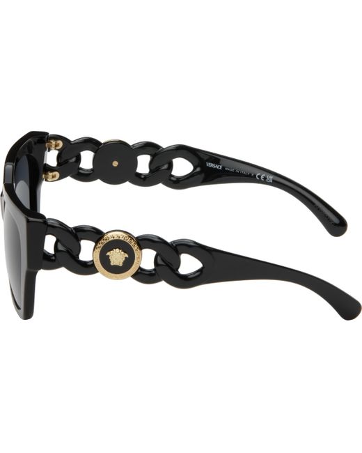 Versace ブラック メドゥーサ チェーン サングラス Black