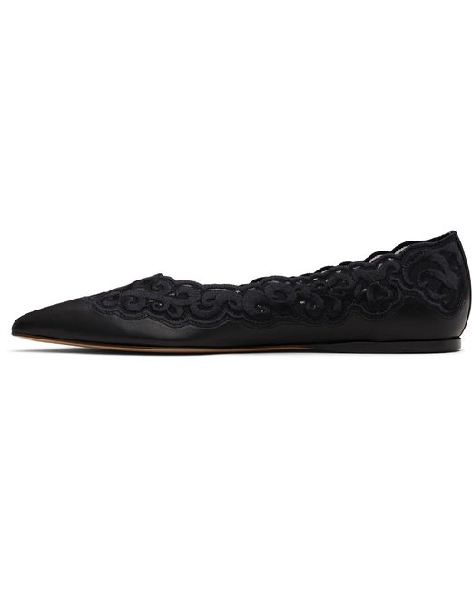 Gabriela Hearst Black Ziva Ballerina Flats